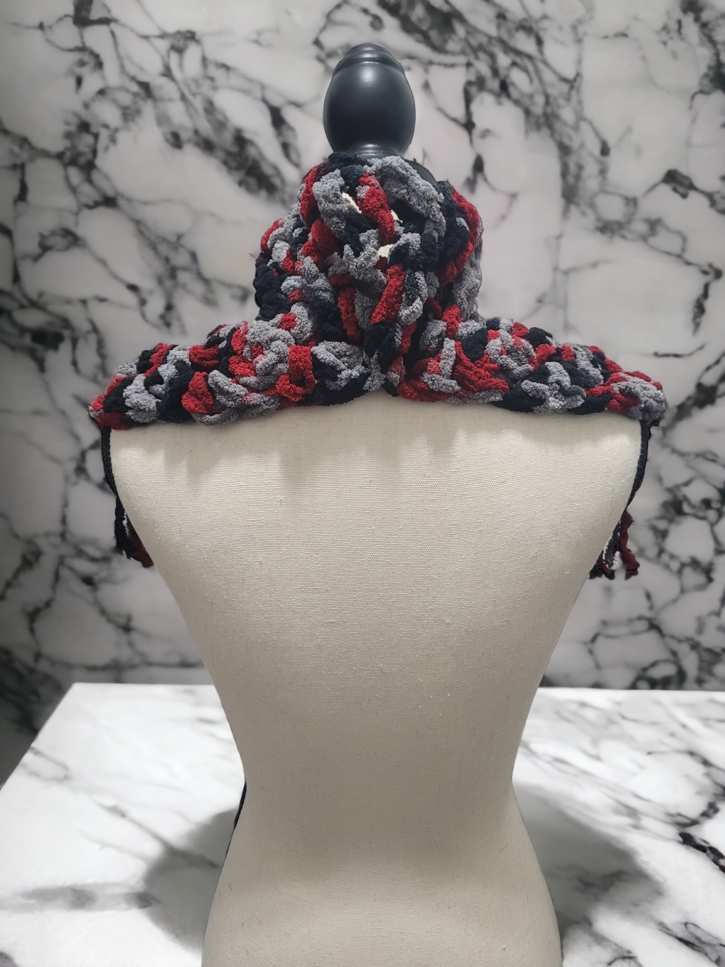 Red Grey Black Handkerchief