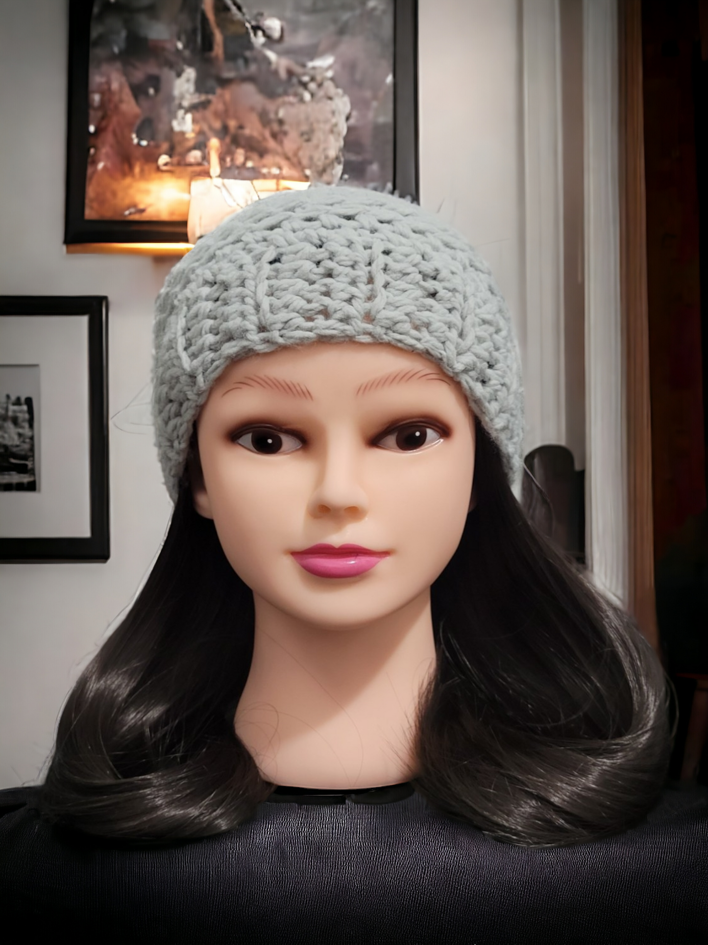Grey SHORT-Tail Beanie