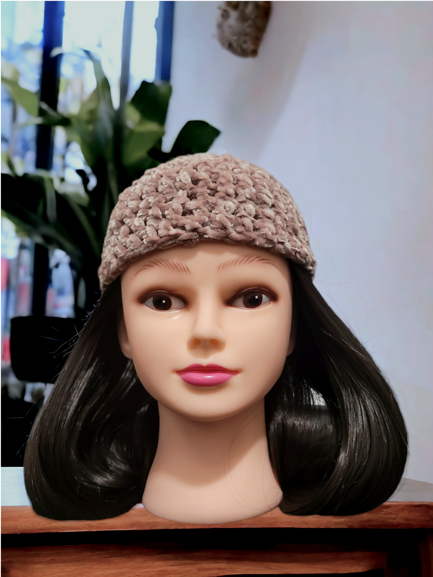Pink Suede Beanie