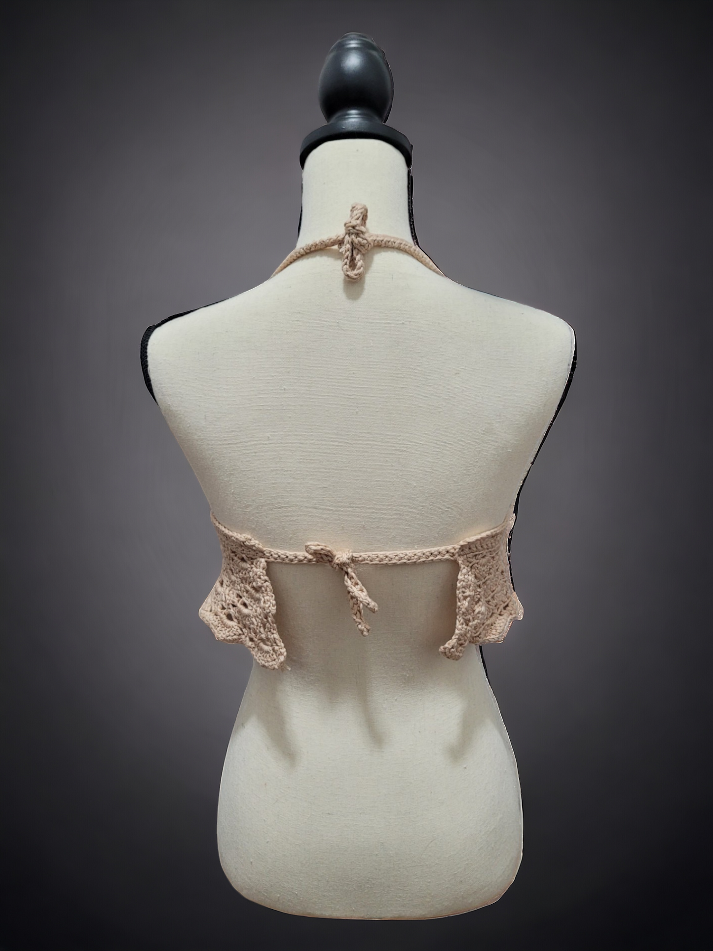 Beige Bikini Crop Top