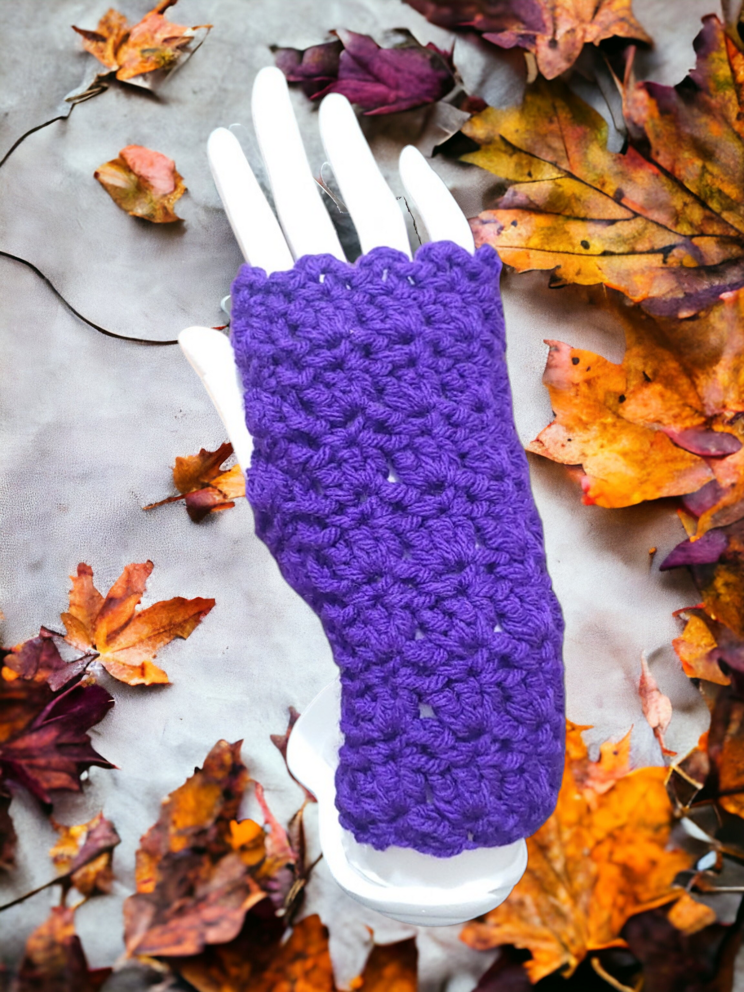 Purple Fingerless Handwarmer