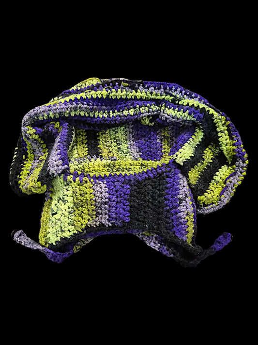 Purple/Green Neck Hoodie