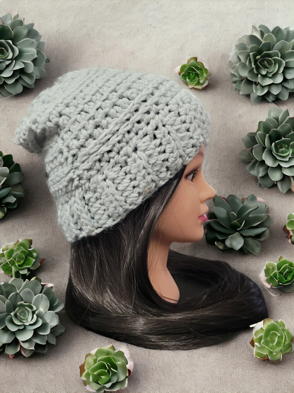 Grey LONG-Tail Beanie