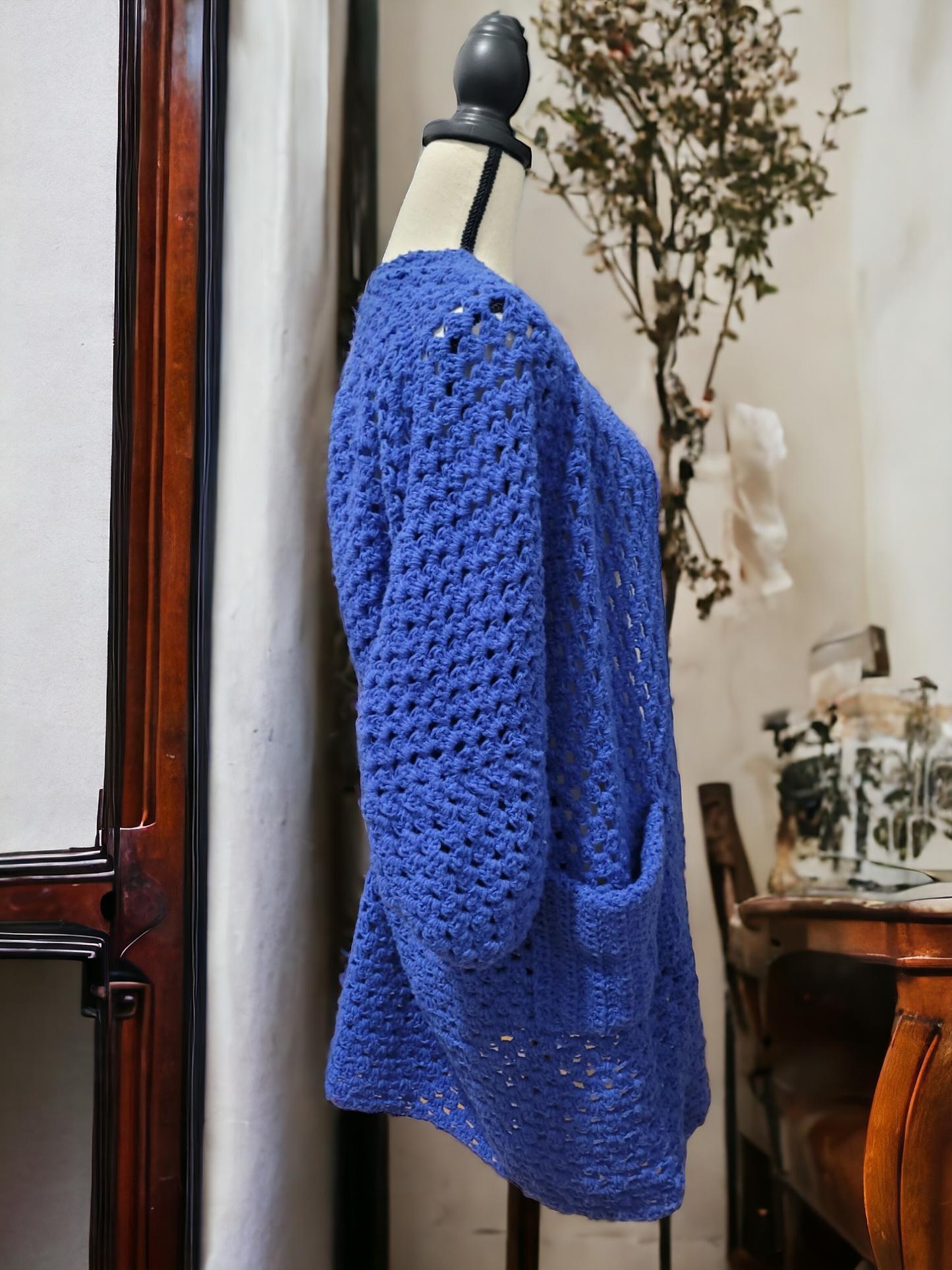 Royal Blue Cardigan Sweater