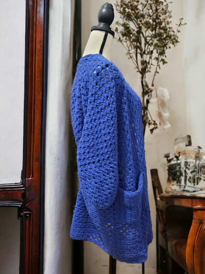 Royal Blue Cardigan Sweater