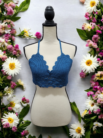 Medium Sapphire Bikini Crop Top