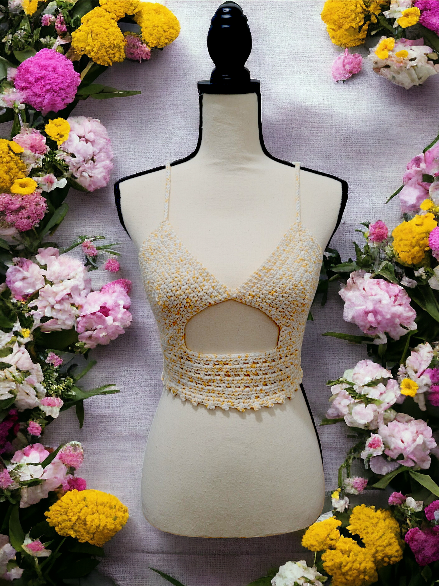 Yellow Bikini Crop Top